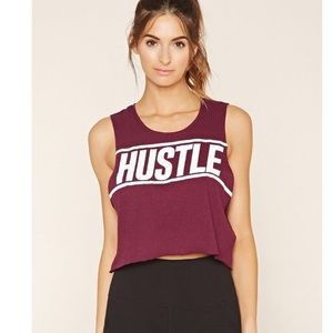 maroon hustle crop top💜